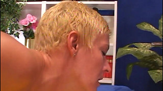 Hairy Lesbian MILFs Enjoy Having a Hand in Their Pussy