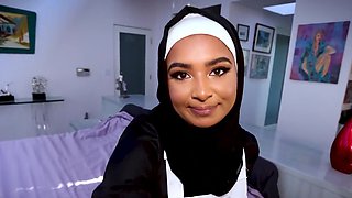 Hijab Hookup - Busty Muslim Babe Babi Star Gets Welcumed By Her New Coworker With Hardcore Fuck