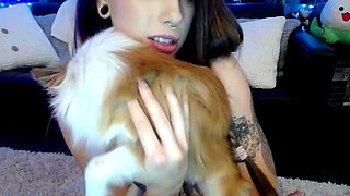 Close up teen pussy gaping action
