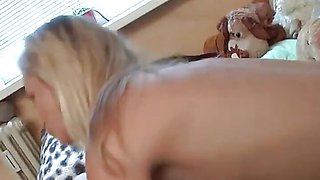 Sexy blonde girl pussy fucking pussy licking in 69 position