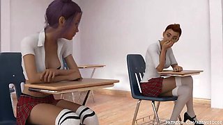 Disobedient Students by Redvoidcgi: A Futanari's Public Classroom Orgasm