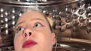 My Juicy Friend Got Stuck In The Washing Machine And I Had To Help Her