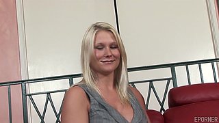 Blonde temptress questions passion with sultry vintage ecstasy