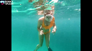 Snorkel Slut in Paradise - Underwater Flash & Naughty Tease