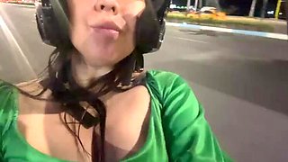 Young Latina Fucks Old Man on Motorcycle for New Year's Ride