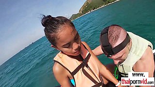 Amateurs Thai teenage suck BWC on jet ski