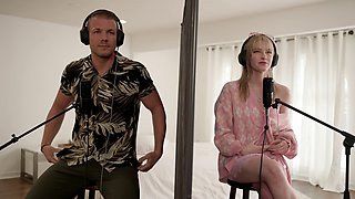 Melody Marks gets her tight pussy rammed by Codey Steele's big cock in hot interview