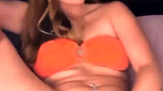 POV close up asian gf blowjob