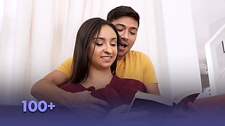 Freeuse - lucky stud gets to pound his stepmom and step-sister in fucking taboo three-way