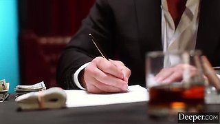 Baddie Valerica Steele Squirts on Older Boss Thick Cock - Deep Throat & Doggy Style