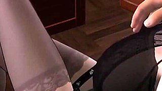 3D Sexy Blonde Slut Got Her Wet Pussy Fucked by Big Cock