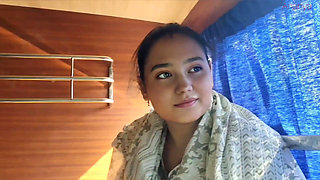 The only girl in the bus got naked in the cabin