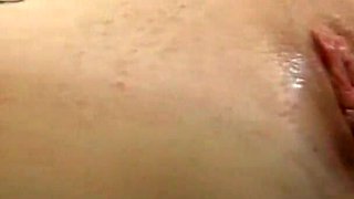 Latex chick fisted on the floor