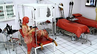 Extreme fetish latex play