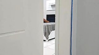 Hot MILF Kel Abate Fucks Husband's Friend While Cuckold Shower - Amateur Homemade Cuckold Sex