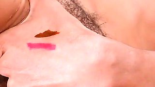 Hot Arty Babe with Big Breasts Fingers Her Hairy Pussy Till She Orgasms