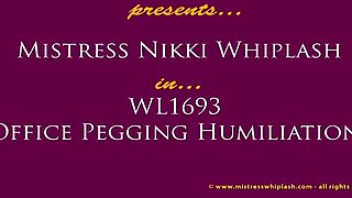 Mistress Nikki Whiplash - Office Pegging Humiliation