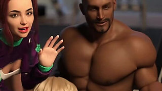 Hotwife #27 - Horny Slut Wife Sucks Huge BBC in the Gym - 3D Cuckold Porn Game
