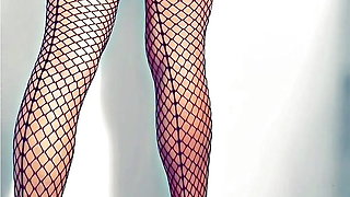 MissyNylonLeggs - Backseam Fishnet Pantyhose