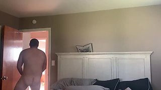 Neighbor pounding while wife is absent