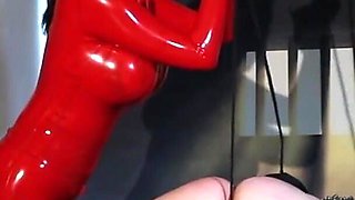 Miss Alessa Milano Red Latex, My Whipp & My Sissybitchs Eggs
