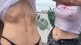 Lesbian Water Play with Maya Rose