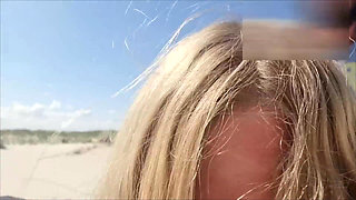 Teen Slut Public Doggy Fucked on the Beach!