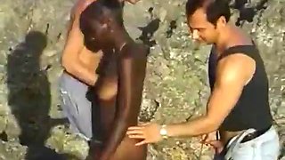 African Teen Tries To Satisfy Her Two New American Friends