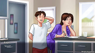 SUMMERTIME SAGA Stepmom with huge tits hot sex