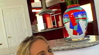 Blonde chick Bailey Bae drives a big cock in hardcore sex
