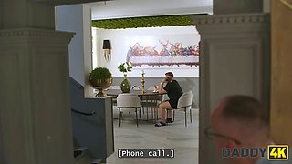 Daddy4k. sumptuous beauty vixi rafi was fucked toughly by her boyfriend's daddy