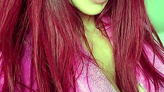 Great Big Boobs On Masturbating Redhead