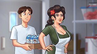 Sultry voice summer adventure featuring gamer girls and big boobs