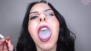 Never Break Eye Contact Stroke Your Cock and Inhale My Smoke New Beautiful Lipstick