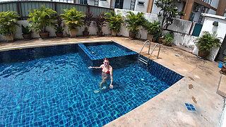 Sfw Playing About in Our Swimming Pool