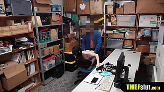 Gothic looking young babe chick got busted and had sex hard