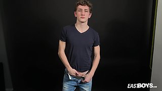 Solo handsome boy Alan McKenzie show his teenage body