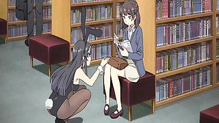 Hentai BunnyGirl in Library