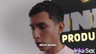 Young Latinos strip naked and fuck their big-assed Argentinian friend in the arse.