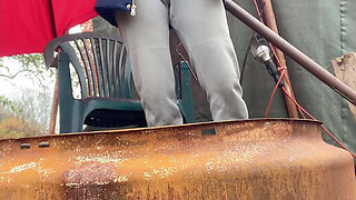 Pissing Pussy From Behind Amazing View