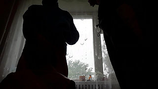 Real lesbian threesome with two students and a teacher
