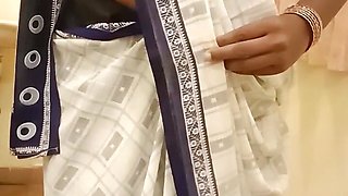 Indian desi village tamil dusky housewife wearing hot saree infront of her cuck Hubby's close friend on the hotel