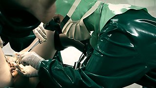 Fetish girls in latex using bdsm vibrators