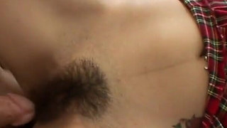 Brunette babe gets banged by older guy
