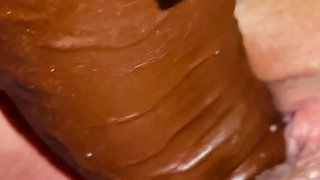 Double Vaginal with Cumshot Inside DP Dildo BBC and Cock in My Slut Pussy Creampie Whore MILF French Bitch Amateur