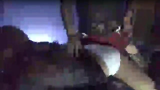 Transvestite playing hot