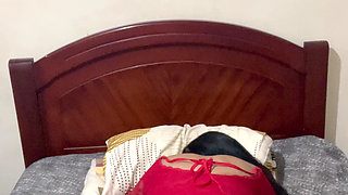 Ass in view in red