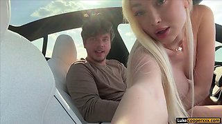 Hottest Curvy Blonde Frances Bentley Fucks In Car