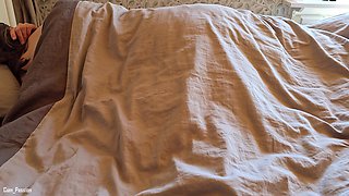 He Caught Me with My Little Toy Under the Covers and I Decided Not to Stop and Came to a Hot Orgasm!