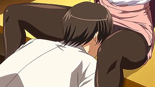 HENTAI: Hot big tiddy girl in schoolgirl uniform fucks with a schoolguy in principal's office